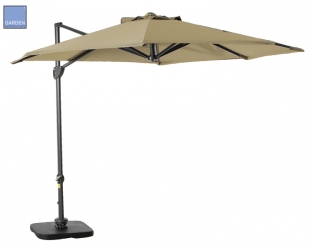 Hawaii parasol rond 350cm royal grey-ecru